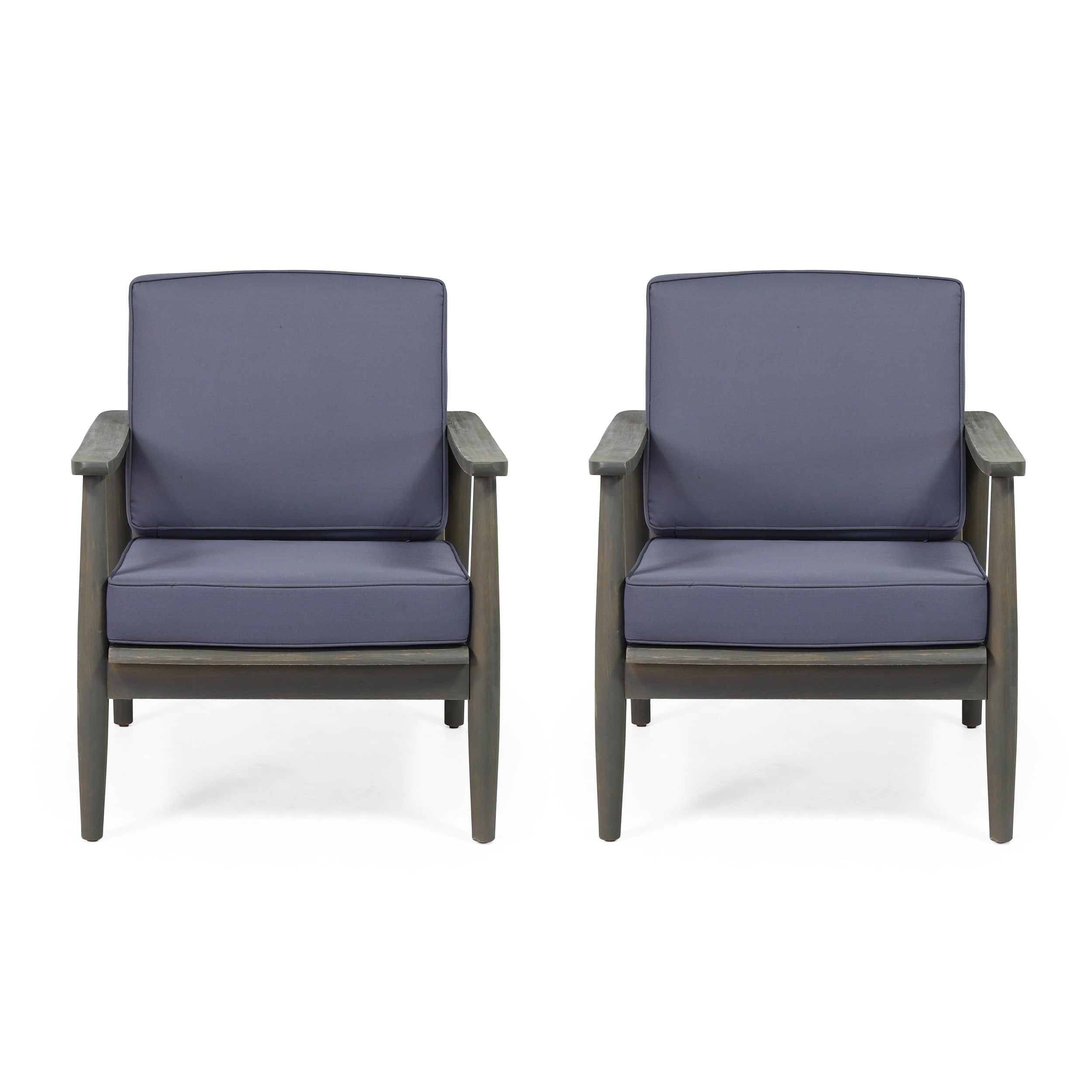 Fauteuil club Willowbrook Wood (lot de 2) par Christopher Knight Home