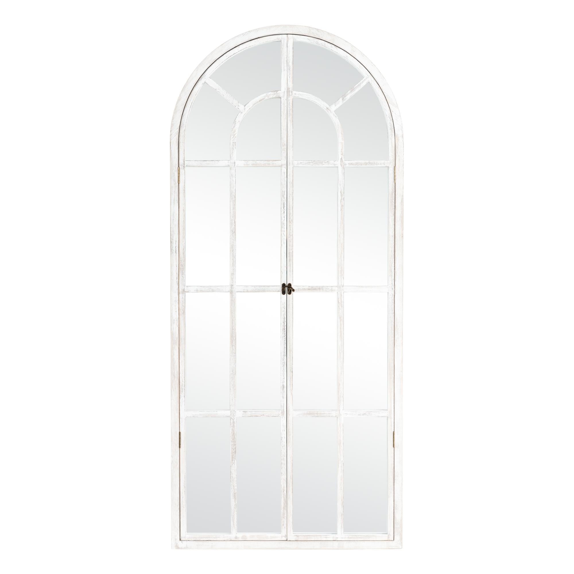 Miroir de fenêtre en bois arqué 71'' L x 31'' l
