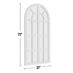 Miroir de fenêtre en bois arqué 71'' L x 31'' l