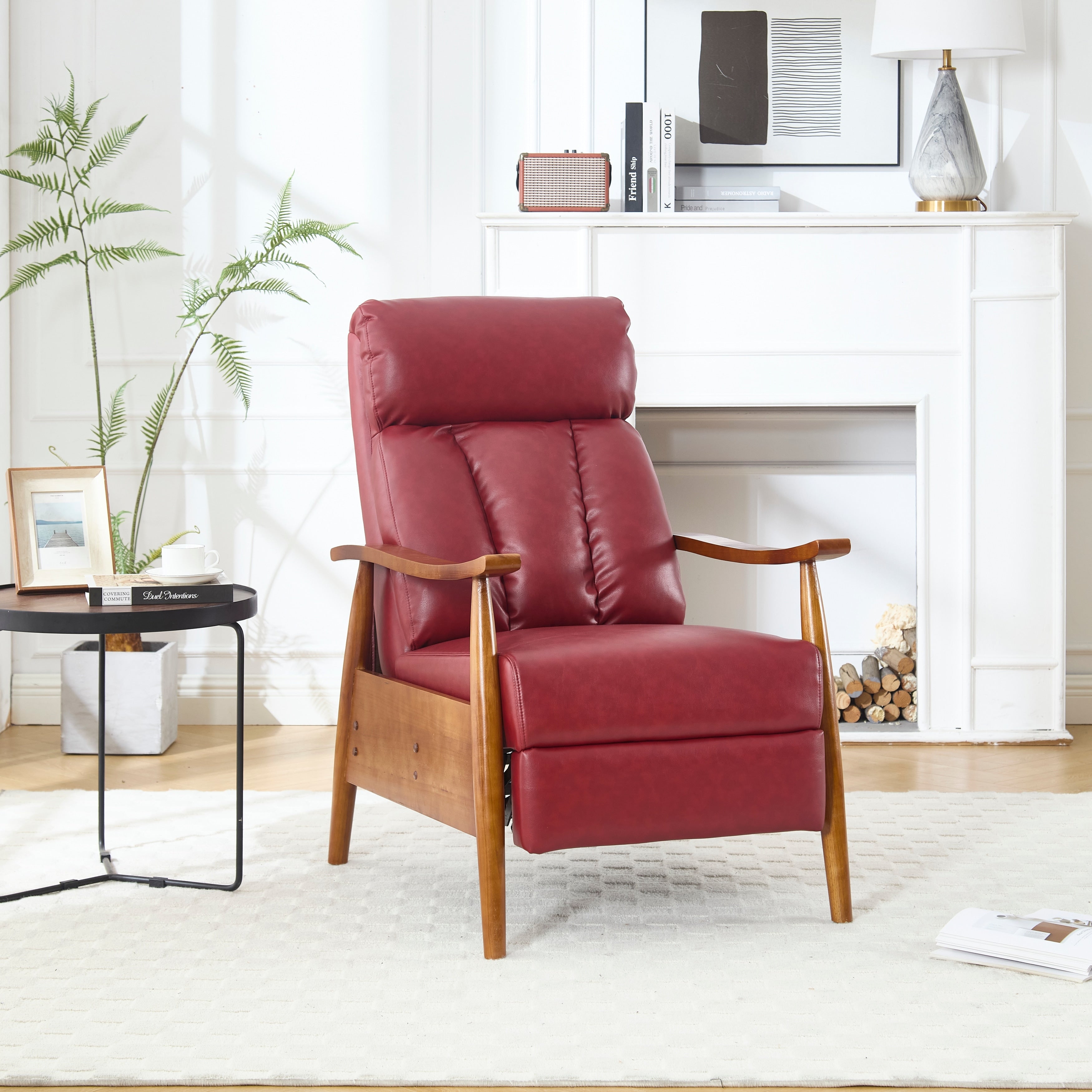 Chaise longue réglable rouge vin 26,38
