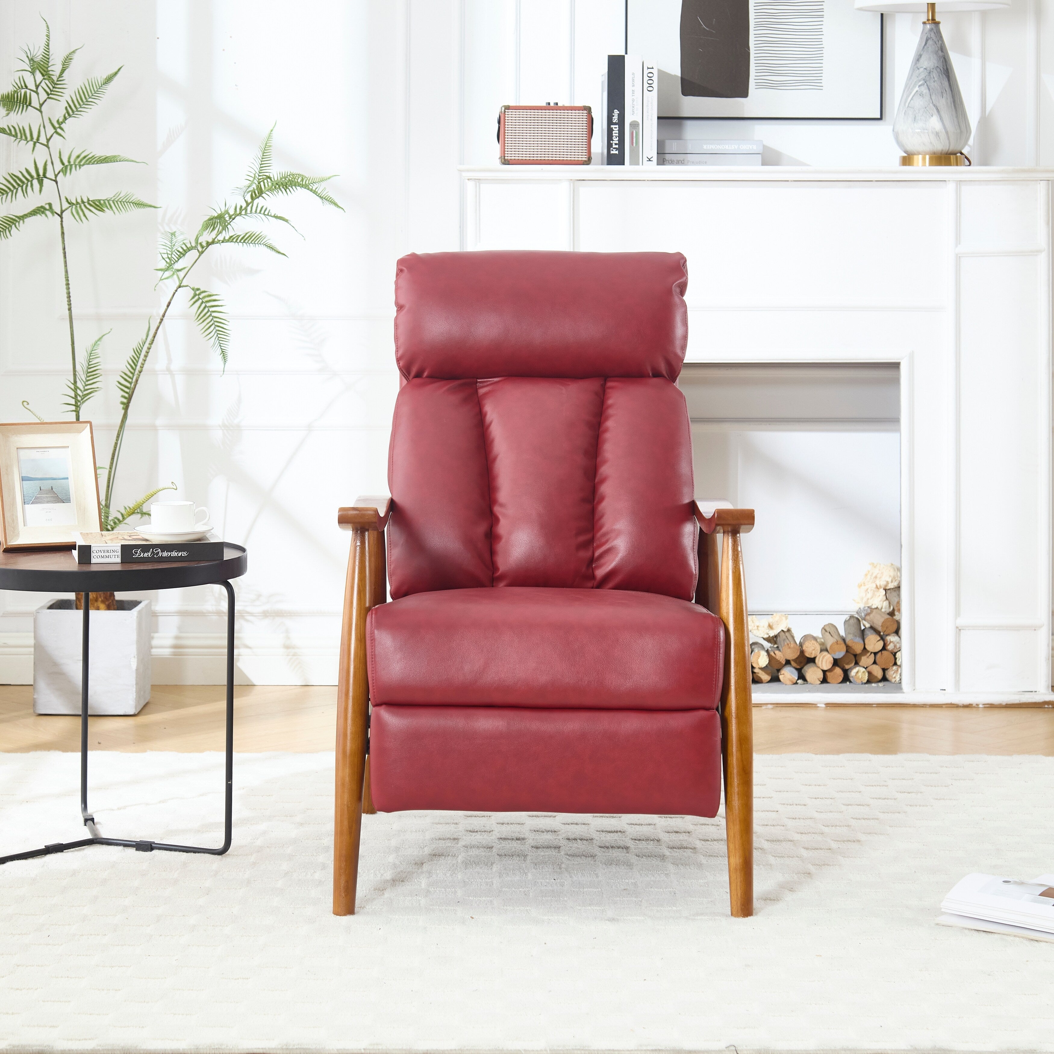 Chaise longue réglable rouge vin 26,38
