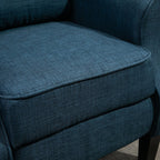 Fauteuil inclinable manuel en lin avec repose-pieds réglable et télécommande filaire