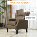 Fauteuil inclinable manuel en lin avec repose-pieds réglable et télécommande filaire