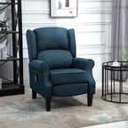 Fauteuil inclinable manuel en lin avec repose-pieds réglable et télécommande filaire