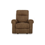 Fauteuil inclinable à bascule manuel Woli, 99 cm, similicuir marron classique