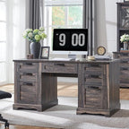 Bureau de direction Farmhouse 60, bureau en bois pour la maison, bureau d'ordinateur