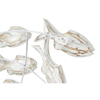 Décoration murale en bois faite à la main, motif poisson nageur, effet vieilli marron - Blanc - Roche River Decor