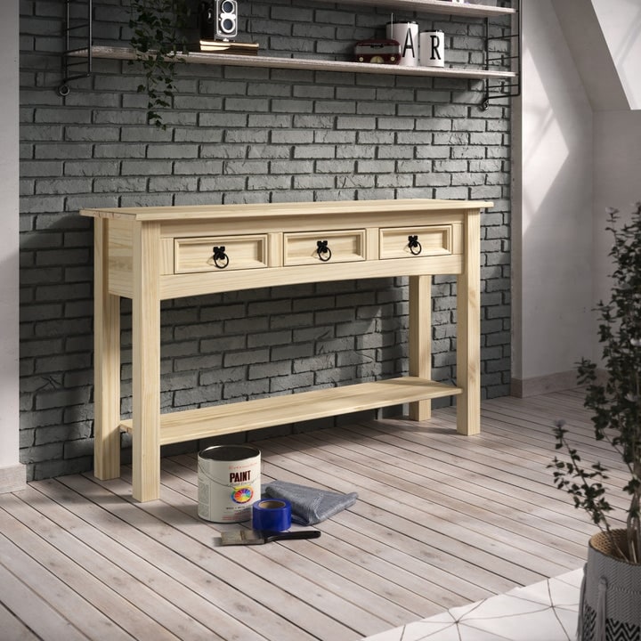 Console d'entrée en bois à 3 tiroirs Corona | Furniture Dash - N/A