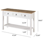 Console d'entrée en bois à 3 tiroirs Corona | Furniture Dash - N/A