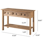 Console d'entrée en bois à 3 tiroirs Corona | Furniture Dash - N/A