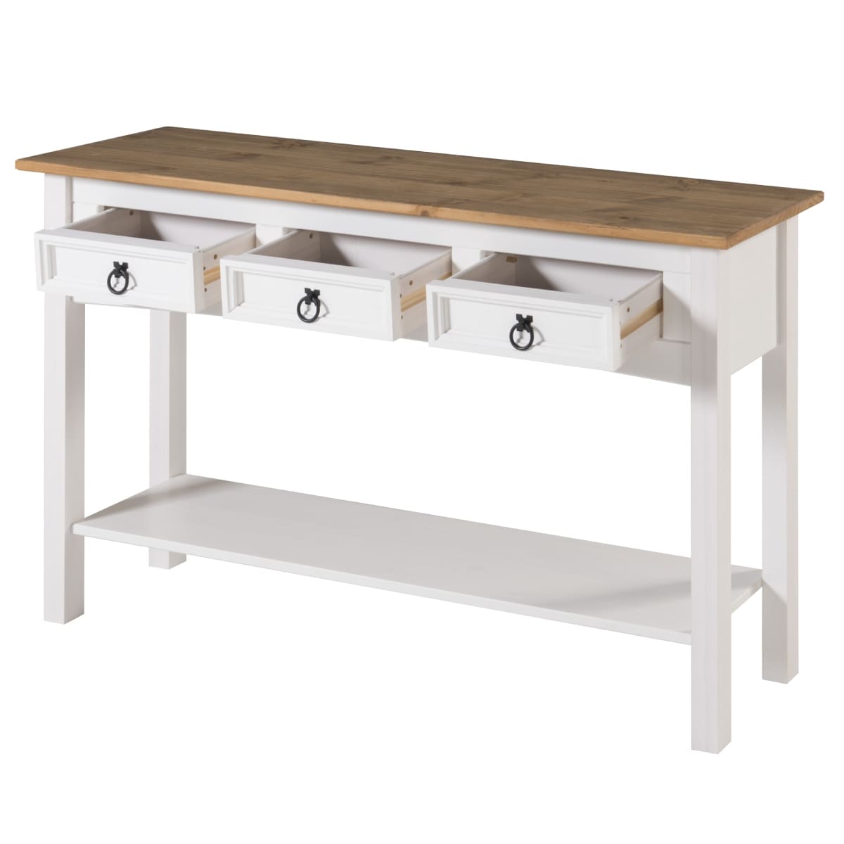 Console d'entrée en bois à 3 tiroirs Corona | Furniture Dash - N/A