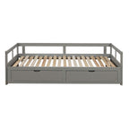 Twin to King Wood Daybed with Trundle and Drawers