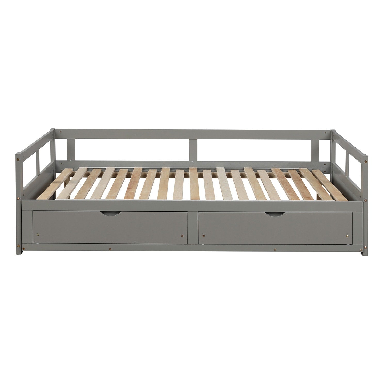 Twin to King Wood Daybed with Trundle and Drawers