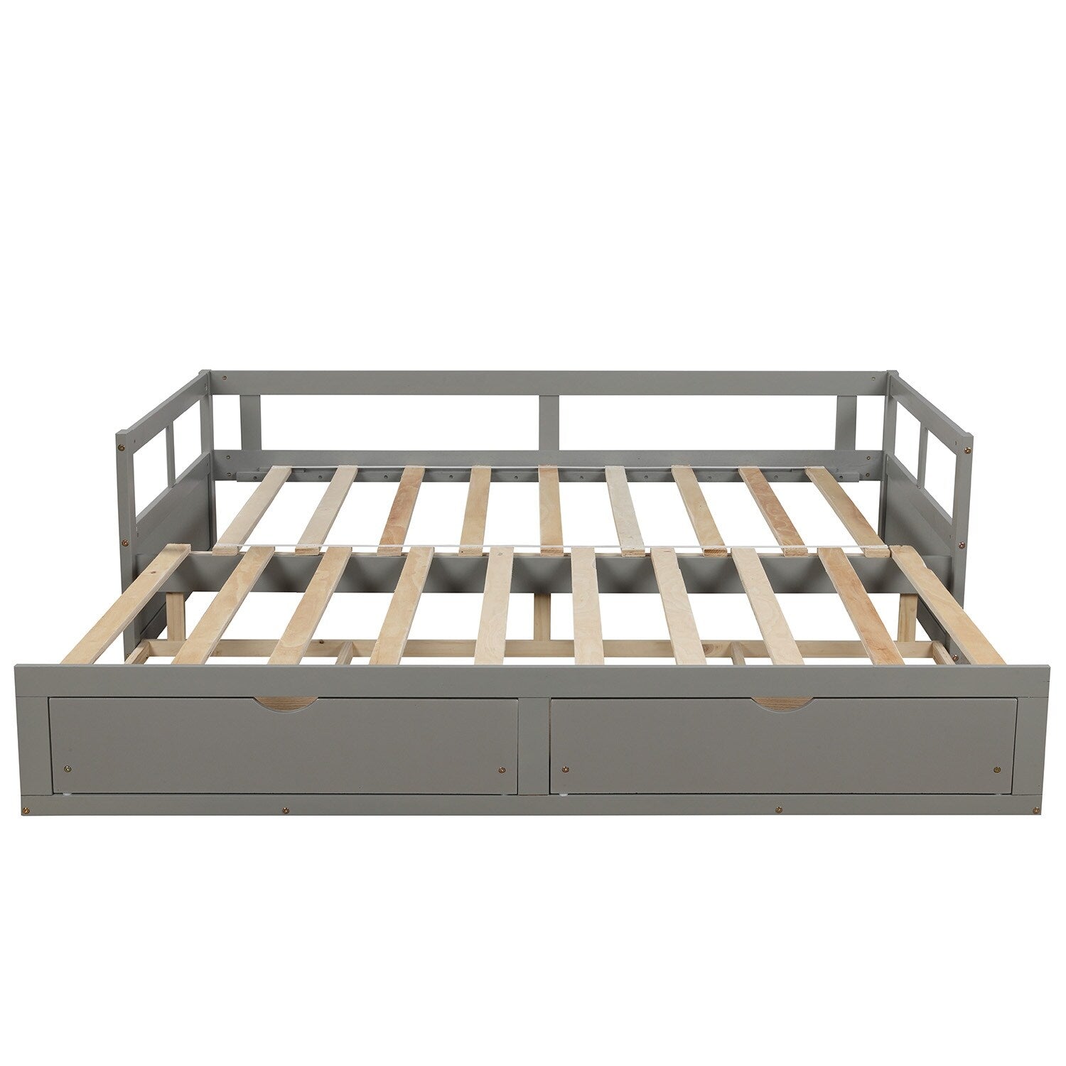 Twin to King Wood Daybed with Trundle and Drawers