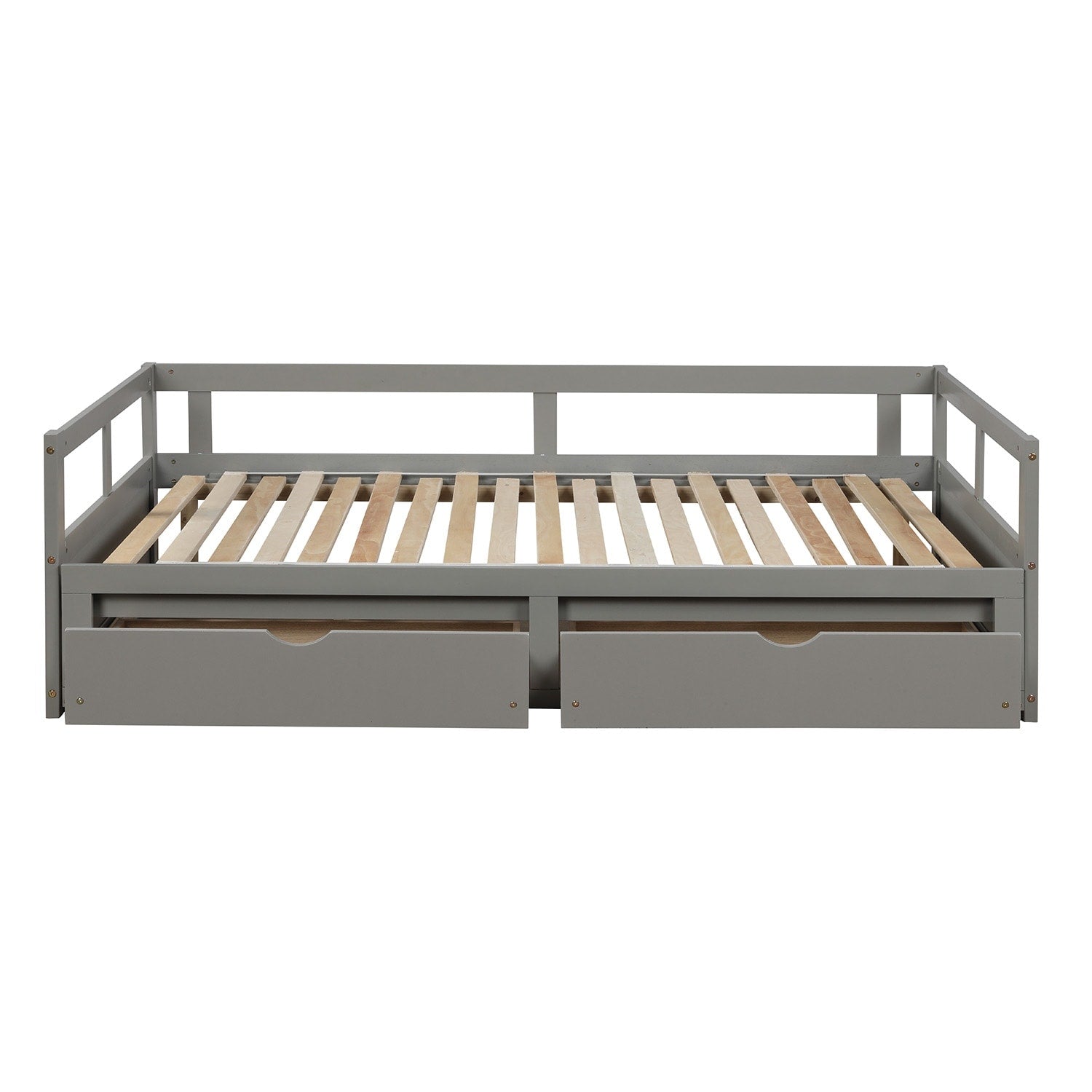 Twin to King Wood Daybed with Trundle and Drawers