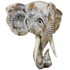 Décoration murale en bois en forme de tête d'éléphant
