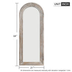 Miroir mural en bois de style échelle - 64 x 21
