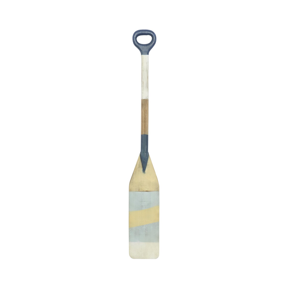 Décoration murale fantaisie en forme de pagaie en bois avec motifs de flèches et de rayures - Multicolore - Roche River Decor