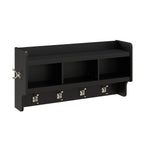 Woodland 40W Wall Mounted Coat Rack with Shelf by Bush Furniture