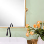 Miroirs muraux verticaux rectangulaires en métal TEHOME Woodvale