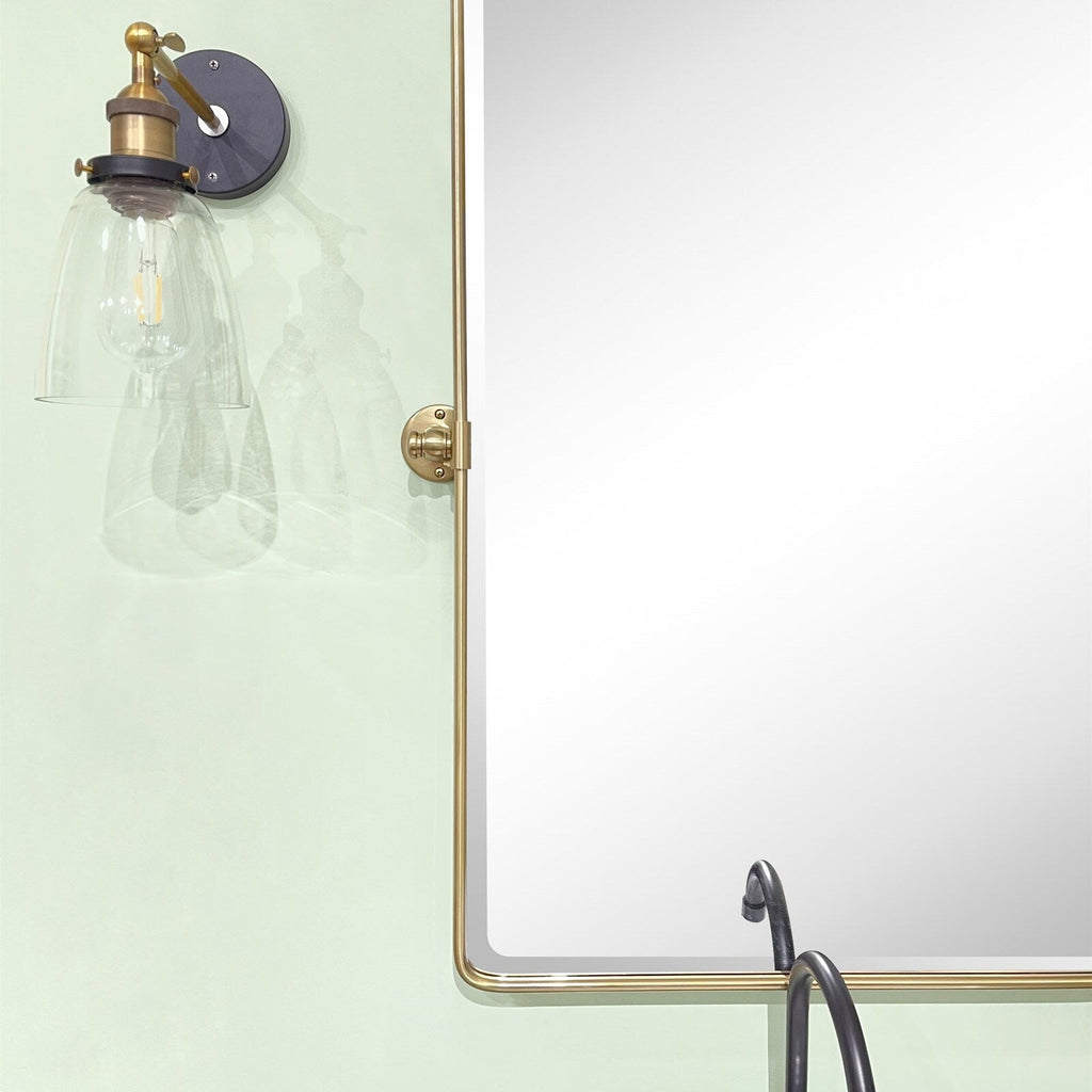 Miroirs muraux verticaux rectangulaires en métal TEHOME Woodvale