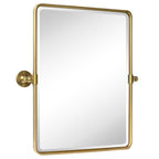 Miroirs muraux verticaux rectangulaires en métal TEHOME Woodvale