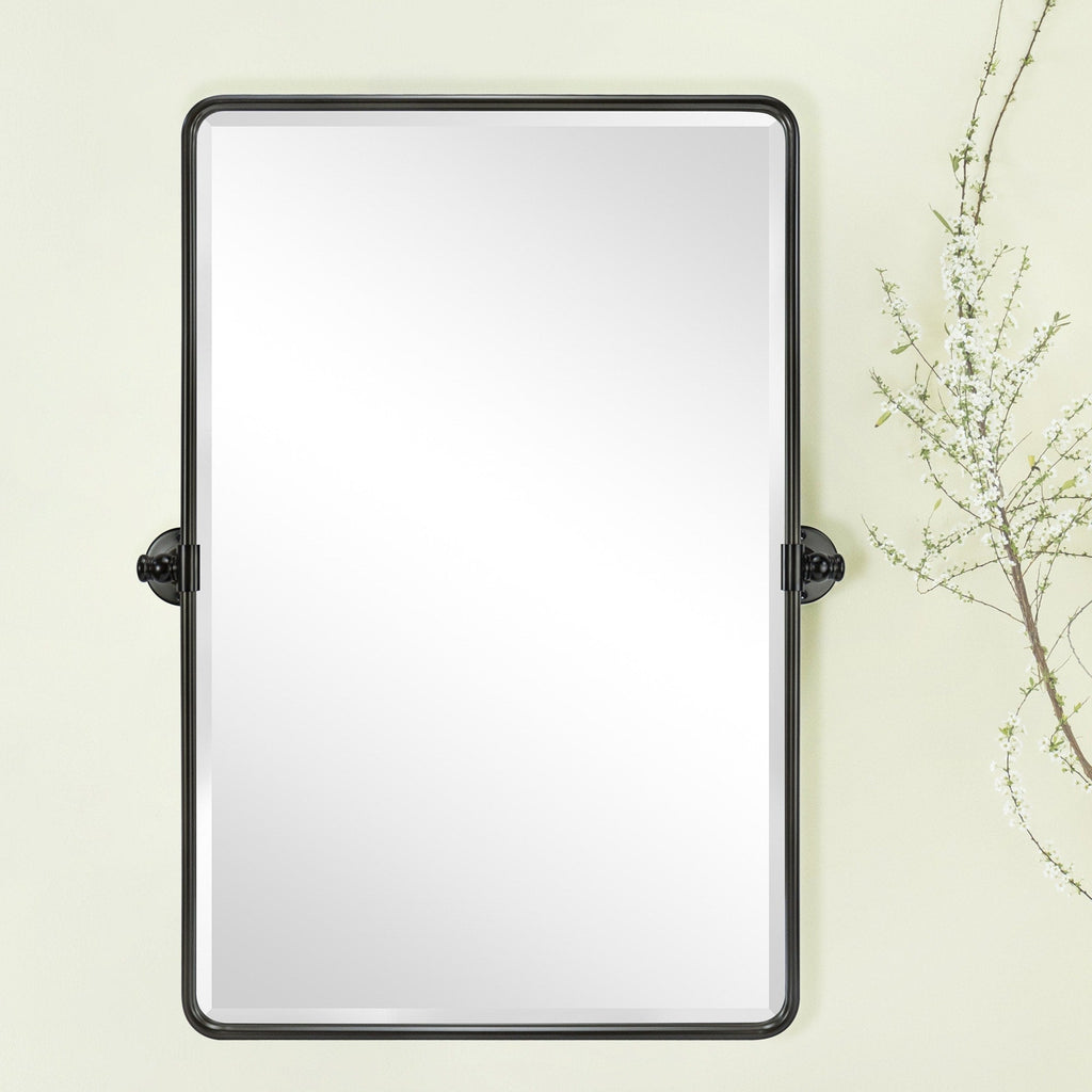 Miroirs muraux verticaux rectangulaires en métal TEHOME Woodvale