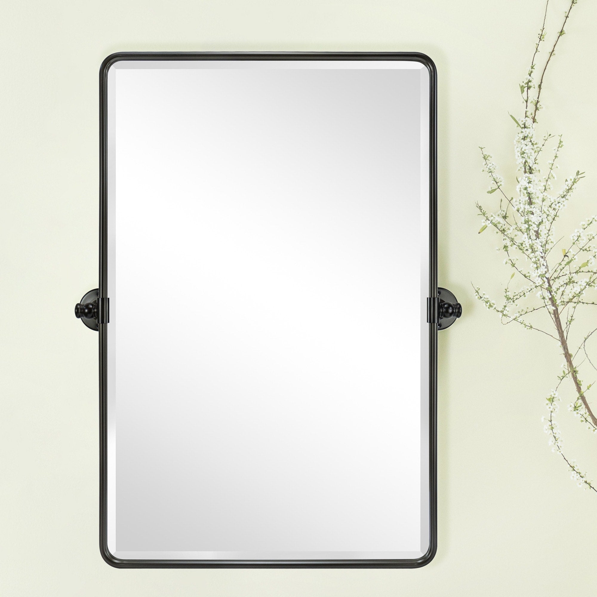 Miroirs muraux verticaux rectangulaires en métal TEHOME Woodvale