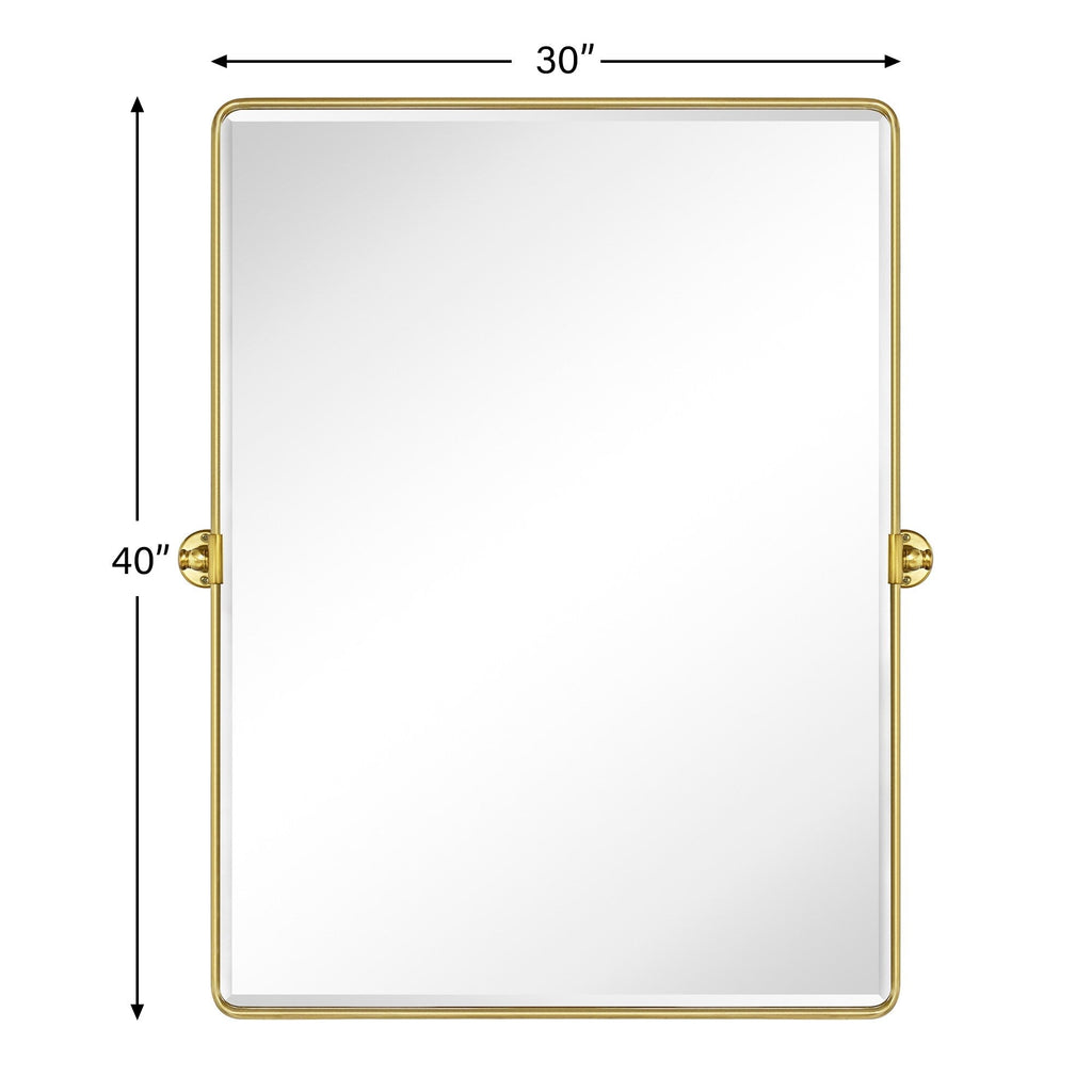 Miroirs muraux verticaux rectangulaires en métal TEHOME Woodvale
