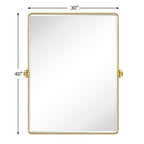 Miroirs muraux verticaux rectangulaires en métal TEHOME Woodvale
