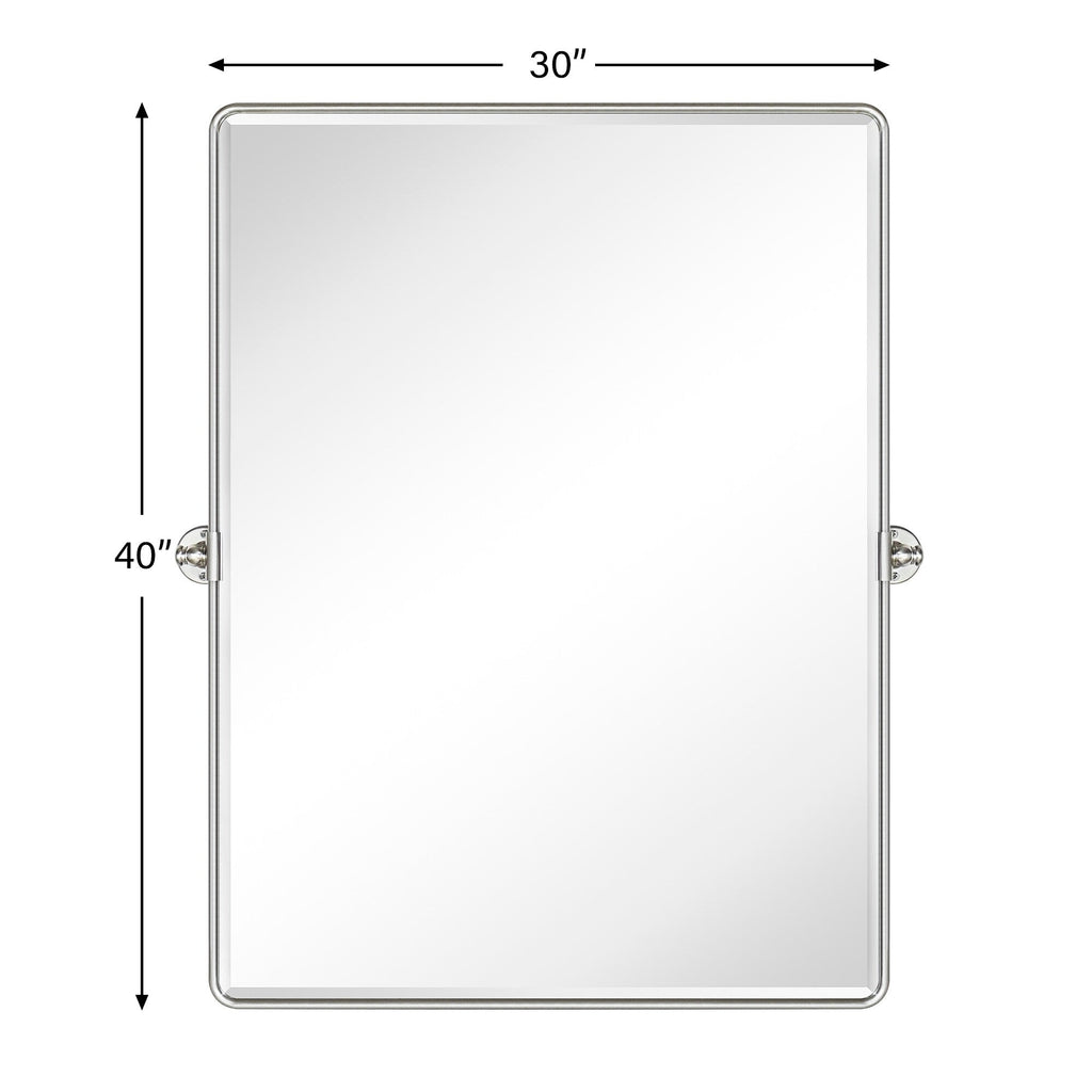 Miroirs muraux verticaux rectangulaires en métal TEHOME Woodvale