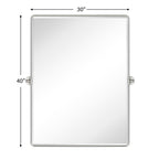 Miroirs muraux verticaux rectangulaires en métal TEHOME Woodvale