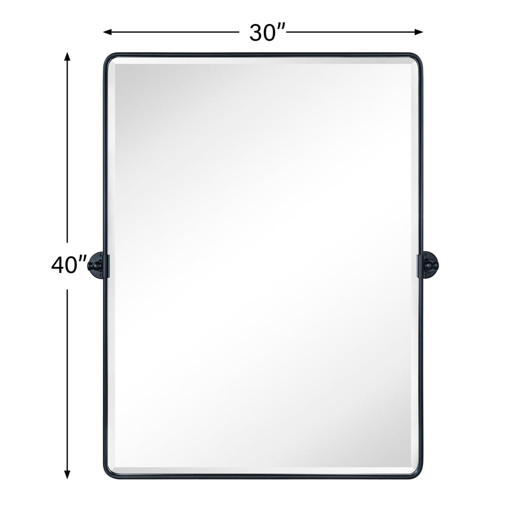 Miroirs muraux verticaux rectangulaires en métal TEHOME Woodvale