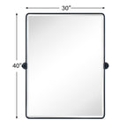 Miroirs muraux verticaux rectangulaires en métal TEHOME Woodvale