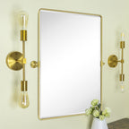 Miroirs muraux verticaux rectangulaires en métal TEHOME Woodvale