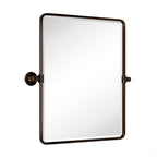 Miroirs muraux verticaux rectangulaires en métal TEHOME Woodvale