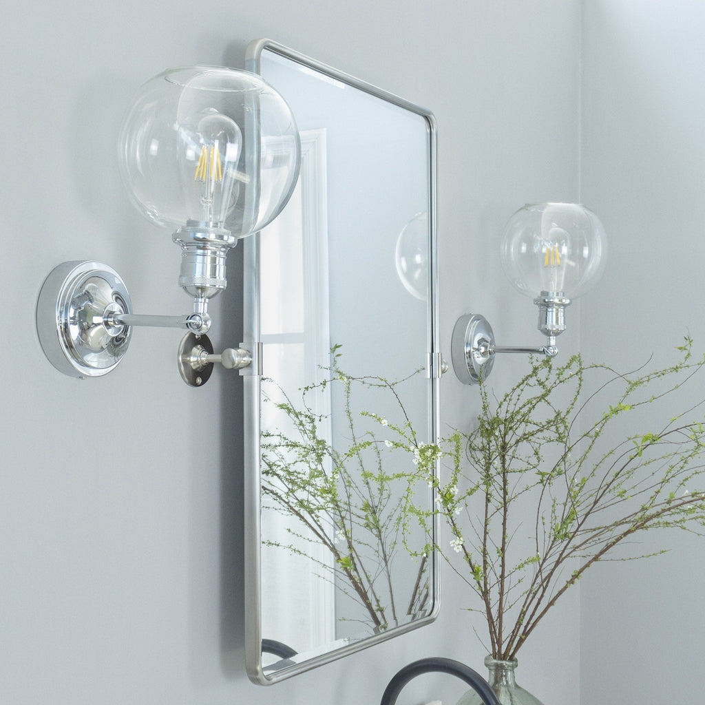 Miroirs muraux verticaux rectangulaires en métal TEHOME Woodvale