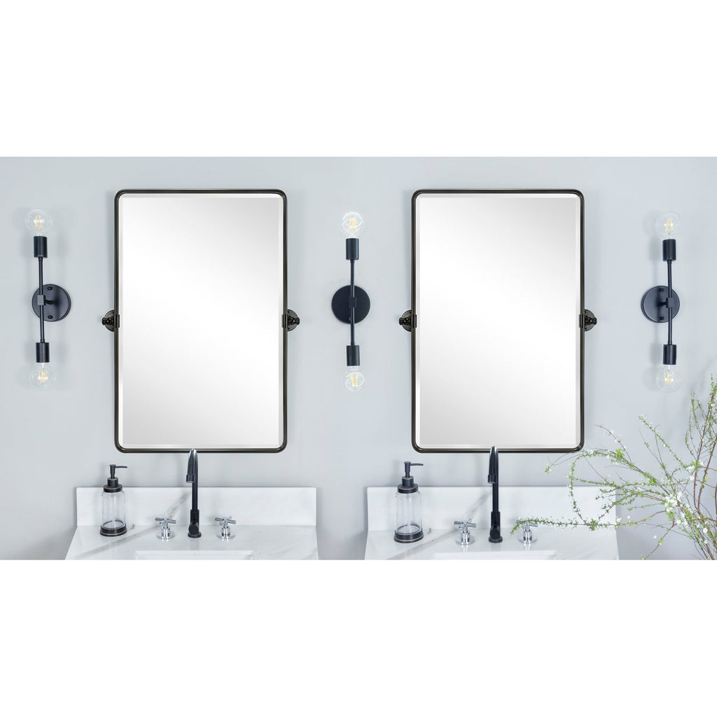 Miroirs muraux verticaux rectangulaires en métal TEHOME Woodvale