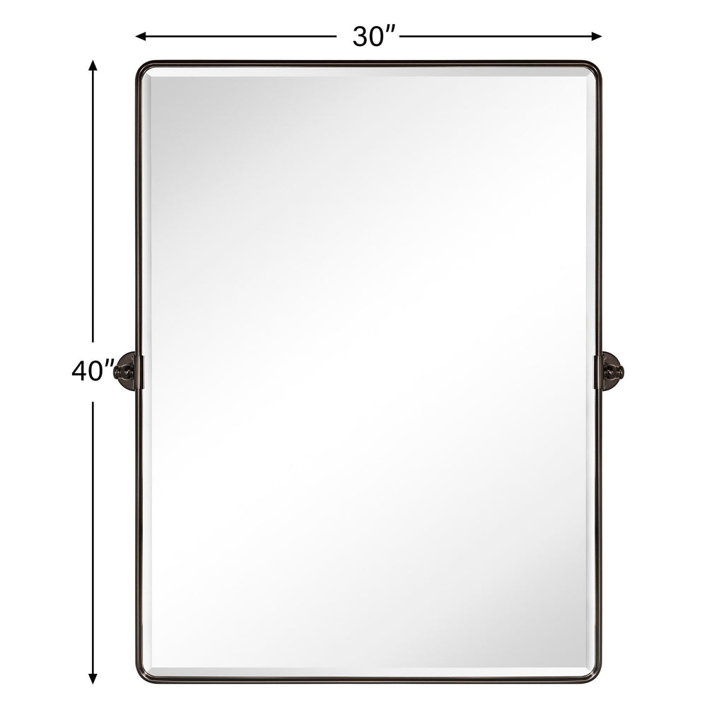 Miroirs muraux verticaux rectangulaires en métal TEHOME Woodvale
