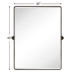 Miroirs muraux verticaux rectangulaires en métal TEHOME Woodvale