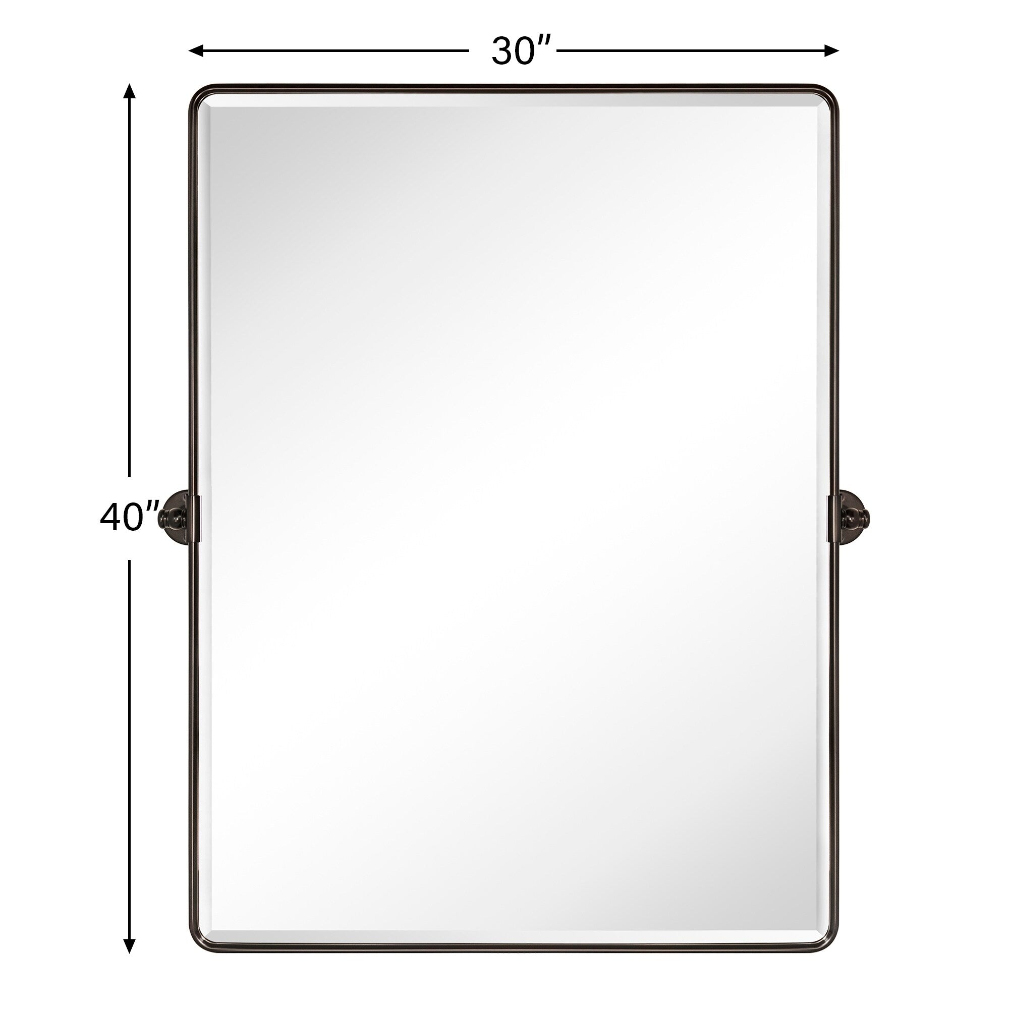 Miroirs muraux verticaux rectangulaires en métal TEHOME Woodvale