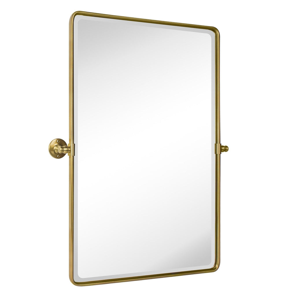 Miroirs muraux verticaux rectangulaires en métal TEHOME Woodvale