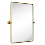 Miroirs muraux verticaux rectangulaires en métal TEHOME Woodvale