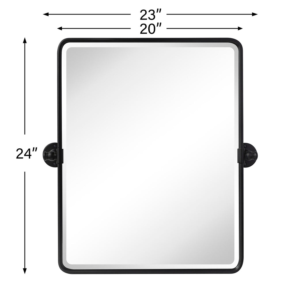 Miroirs muraux verticaux rectangulaires en métal TEHOME Woodvale