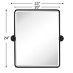 Miroirs muraux verticaux rectangulaires en métal TEHOME Woodvale
