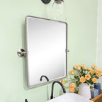 Miroirs muraux verticaux rectangulaires en métal TEHOME Woodvale
