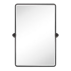 Miroirs muraux verticaux rectangulaires en métal TEHOME Woodvale
