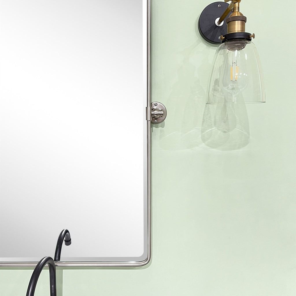 Miroirs muraux verticaux rectangulaires en métal TEHOME Woodvale