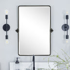 Miroirs muraux verticaux rectangulaires en métal TEHOME Woodvale
