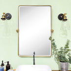 Miroirs muraux verticaux rectangulaires en métal TEHOME Woodvale